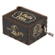 thumbnail image 1 of Caja de música de madera vintage Caja de mecanismo de manivela de mano antigua Decoración para el hogar (C) JShteea  Libre de BPA, 1 of 7