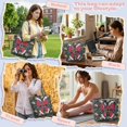 thumbnail image 6 of XYZCANDO Christmas Bow Print Padded Shoulder Handbag Large Capacity Quilted Tote Bag with Handle for Holiday Shopping Travel Work Daily Use, 6 of 7