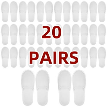Qunbio Unisex Non-Slip Spa Slipper, Closed Toe White