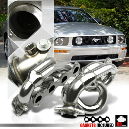 09 Mustang - Stainless Steel Shorty Exhaust Header Manifold for 05-10 Ford Mustang 4.6 281 V8 06 07 08 09