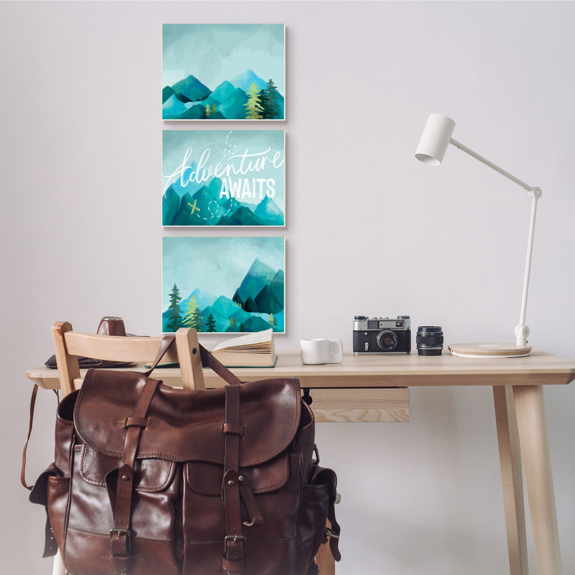 Stupell Industries Icy Panoramic Adventure Awaits Outdoor Motivational Phrase,19 x 13, Design by House Fenway