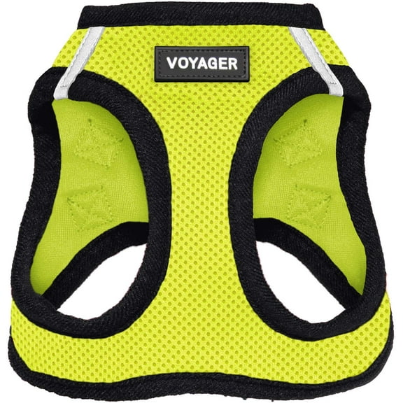 Voyager Step-in Air - All Weather Cat Mesh Harness by Best Pet Supplies - Lime Green Base, XXXS