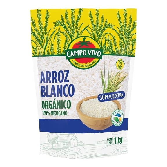 Arroz blanco Campo Vivo orgánico de 1 kg