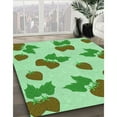 thumbnail image 3 of Ahgly Company Machine Washable Indoor Square Transitional Green Area Rugs, 7' Square, 3 of 7