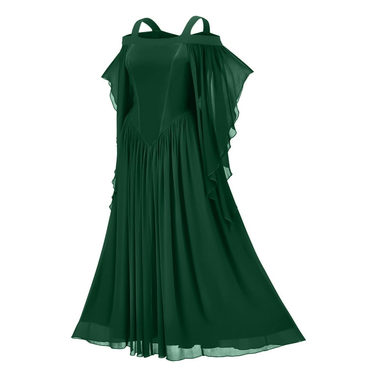 JGTDBPO Halloween Dress For Women Gothic Flare Sleeves Solid Color  Patchwork Dark Black Dress Mesh Spliced Double Layer Midi Dress Court Style  Halloween Party Masquerade Bride Costumes Dress - Walmart.com