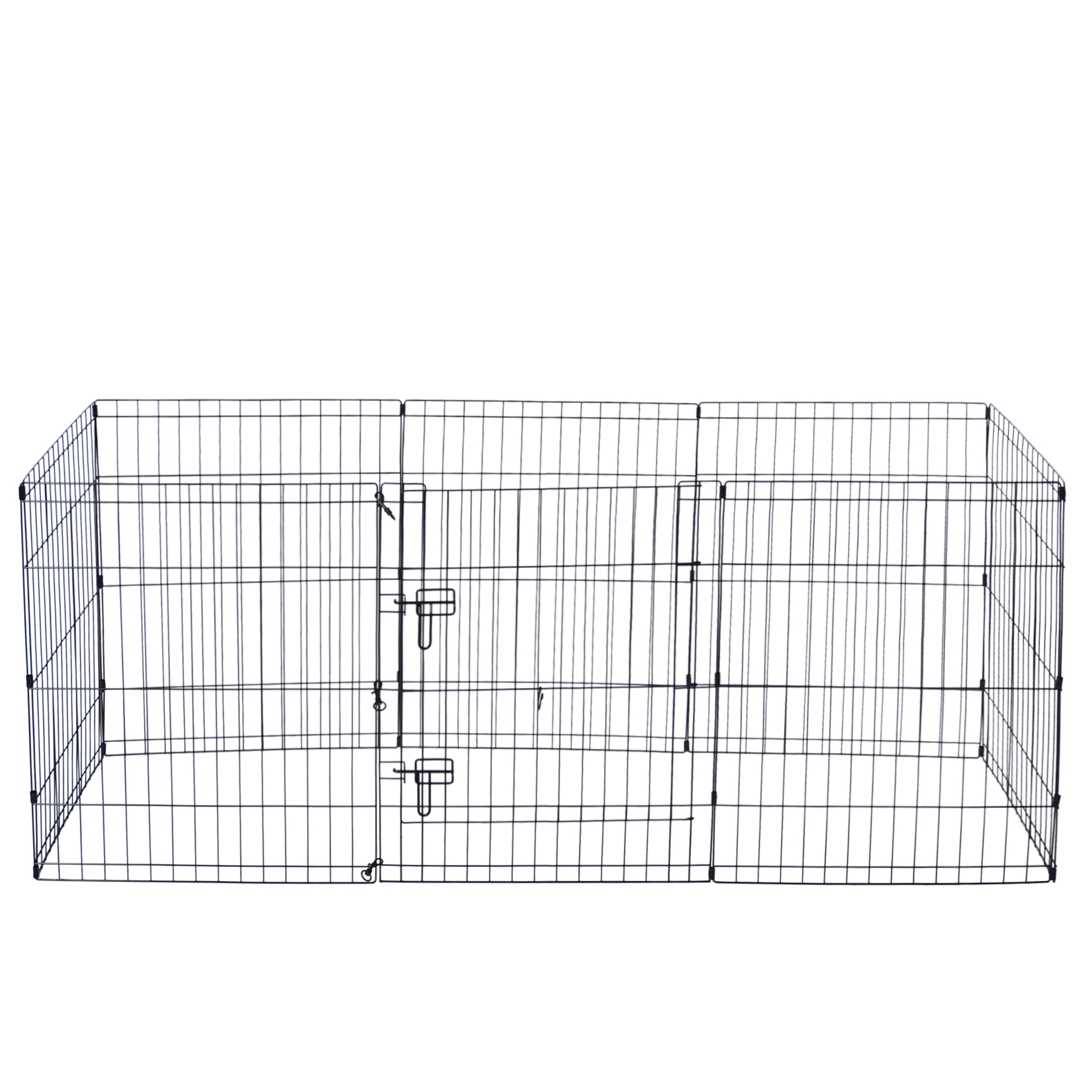 Max & Marlow Portable Dog Playpen, 8-Panel Metal Dog Fence, Indoor & Outdoor Use, Customizable, 30" Height