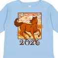 thumbnail image 4 of Inktastic 2026 Chinese New Year Horse Boys or Girls Long Sleeve Toddler T-Shirt, 4 of 5