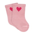thumbnail image 2 of Gerber Baby Girl Jersey Wiggle Proof Crew Socks, 3-Pack, Sizes 0/6 Months - 6/12 Months, 2 of 6