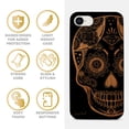 thumbnail image 4 of Case Yard Wooden Case for iPhone-SE Soft TPU Silicone cover Slim Fit Shockproof Wood Protective Phone Cover for Girls Boys Men and Women Supports Wireless Charging Ice Skull Design, 4 of 7