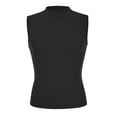 thumbnail image 4 of Kureaily Slim Fit Sleeveless Semi High Neck Tank Top Stretch Basic Casual Tee Shirt Blouse For Daily Wear Tees T-Shirts for Women, 4 of 4