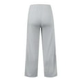 thumbnail image 5 of XIMIN Baggy Sweatpants for Teen Girls Oversized Wide Leg Loose Straight Sweat Pants with Plain Pockets Elastic High Waist Drawstring Casual Joggers Pants (6-7 Years, Grey), 5 of 5