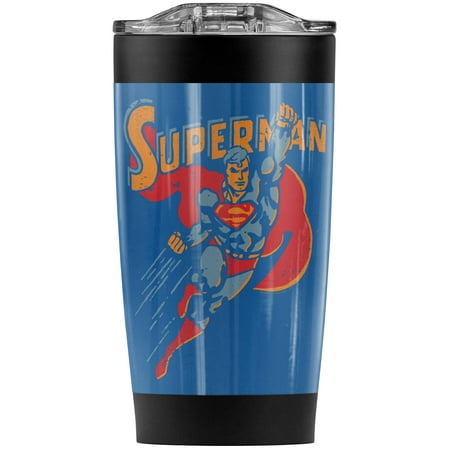 

Superman Life Like Action Stainless Steel Tumbler 20 oz Coffee Travel Mug/Cup Vacuum Insulated & Double Wall with Leakproof Sliding Lid | Great for Hot Drinks and Cold Beverages