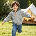 thumbnail image 2 of Edvintorg Boys Hoodie Long Sleeve Casual Pullover Top Half Zip Hooded Sweatshirt with Pocket Clothes for Boys Size 3-12, 2 of 8