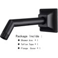 thumbnail image 5 of 6" Shower Arm Matte Black Shower Head Extension With Matching Escutcheon, Standard 1/2" Connection, 5 of 5