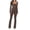 Coffee, variant on Edvintorg Jumpsuits for Women Square Neck Open Back Ribbed Knit Jumpsuit Long Sleeve Slim Fit Romper with Flare Pant Fashion Clothing S-XL Blue