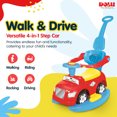 thumbnail image 2 of DOLU 4-in-1 Step Car with Parental Handle, for Toddlers 12 Months Old and Up, 2 of 10