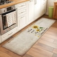 thumbnail image 3 of Sunflower 2'x6' Runner Rug, Vintage Botanical Washable Non-Slip Area Rugs for Hallway Kitchen Floor Bedroom Entryway, StainResistant Laundry Carpet Decoration Indoor Mat Farmhouse Retro Floral, 3 of 9