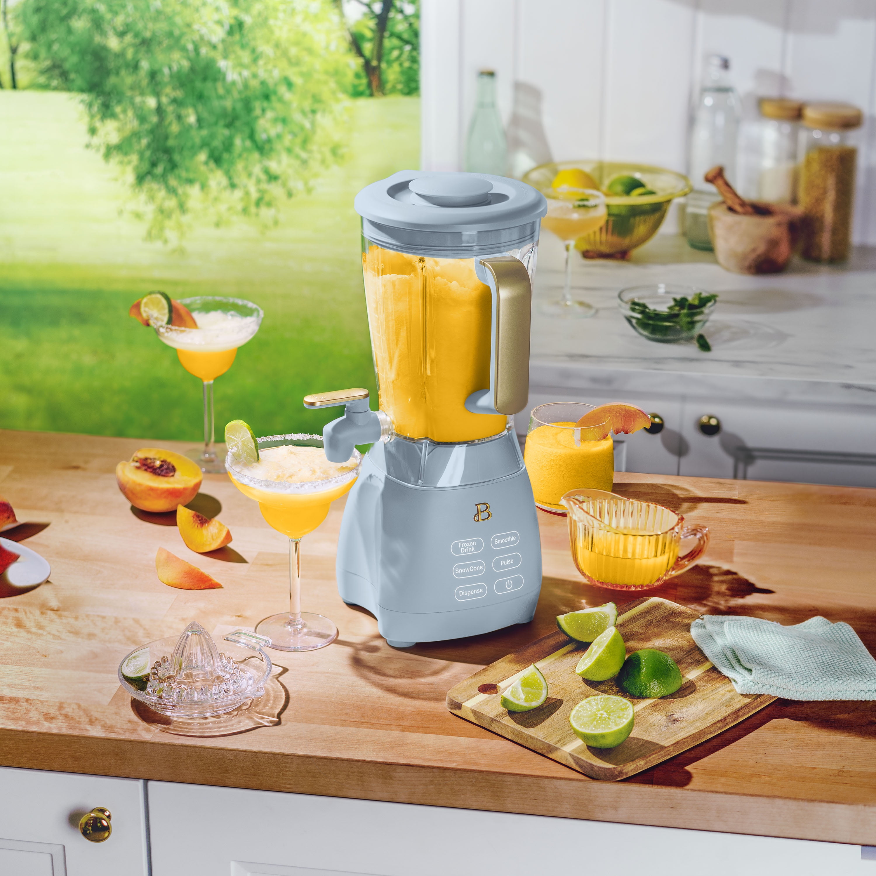 Beautiful Slush Crush 60 oz 4-Speed Frozen Drink Maker, Cornflower Blue by Drew Barrymore