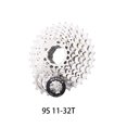 thumbnail image 3 of Eigraketly Cassette para bicicleta, accesorios para ciclismo huecos, piezas mejoradas, tamaño compacto, instalación práctica, volante de Metal 9S/10S, Ciclismo Plata 9S 11-32T Eigraketly OD026032-02, 3 of 6