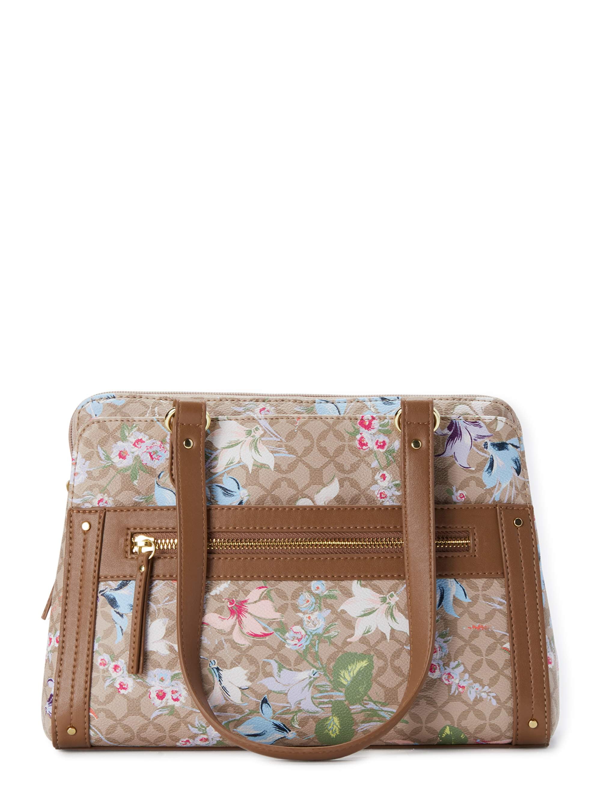 Time and Tru Multi Compartment Satchel Handbag