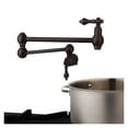 thumbnail image 4 of Wall Mounted Dual Shut Off Valve Pot Filler Faucet With 22" Double-Jointed Swinging Spout Lever Handles ,Easy to Install, 4 of 6