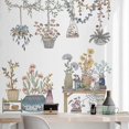 thumbnail image 2 of Wabjtam Removable Watercolor Hanging Potted Wall Stickers Flower Pots Wall Decals Colorful Plants Wall Sticker Nature Floral Pendant Wall Decal Art Mu, 2 of 5