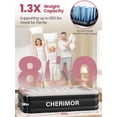 thumbnail image 3 of Queen Air Mattress with Built-in Pump and 800-lb Capacity - 18" Raised Inflatable Guest Bed with 40 Honeycomb Air Coils & 3-Minute Fast Inflation - 80" x 60" Blow Up Bed - Black, 3 of 15