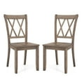 thumbnail image 1 of Costway Wooden Dining Chairs Set of 2 with Ergonomic Seat Rubber Wood Frame & High Backrest, 1 of 8