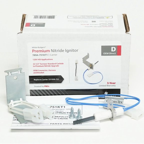 White Rodger 789A-751KT1 Furnace Nitride Ignitor Replacement for Carrier 331930-751
