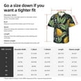 thumbnail image 5 of Fuzoiu Citrus Fruits Elegant Lemons Print Hawaiian Shirt for Men, Summer Beach Casual Short Sleeve Button Down Shirts, Men’s Beach Summer Shirts with Pocket,XX-Large, 5 of 7