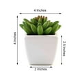 thumbnail image 3 of Efavormart Set of 3 | 4'' Assorted Lotus Artificial Faux Succulent Mini Green Plants in Ceramic Pot, 3 of 11