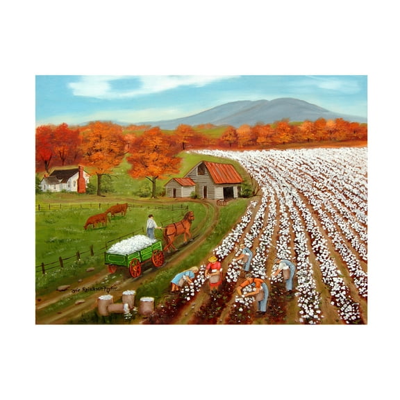 Trademark Fine Art 'Cotton Fields And Bakers Mountain' Canvas Art by Arie Reinhardt Taylor