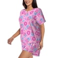 thumbnail image 2 of Lsque Donuts Women's Short-Sleeved Pajama Set - 2 Piece Soft and Lightweight Sleepwear Set-X-Large, 2 of 9