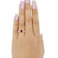 thumbnail image 4 of Floral Art Engagement Ring Garnet Cubic Zirconia 925 Sterling Silver size 7, 4 of 4