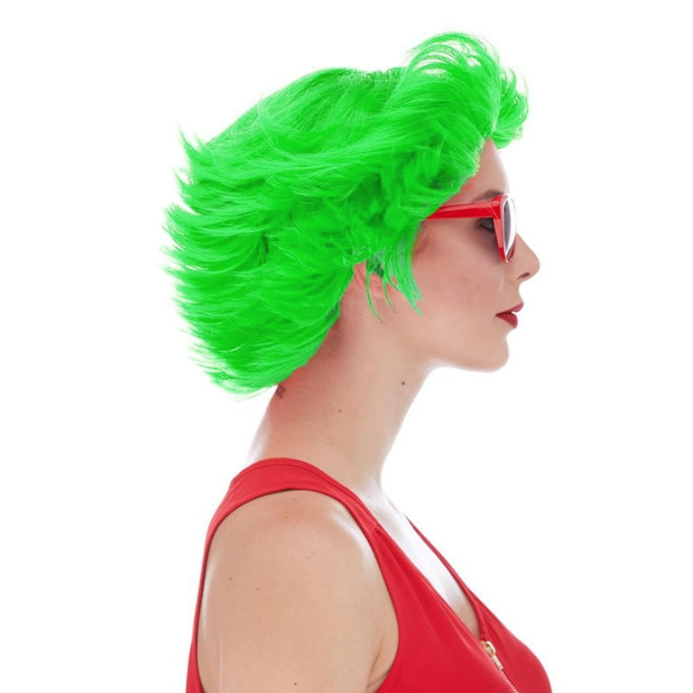 Fun Flip Clown Wig Green