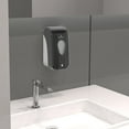 thumbnail image 3 of Manual Soap and Hand Sanitizer Dispenser by Oasis Creations, Liquid or Gel, Soap Dispenser Wall Mount, 1000ml/33oz. Commercial or Residential – Black Smoke, 3 of 8