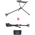 thumbnail image 4 of Reposapiés retráctil plegable portátil, reposapiés, Kit de silla de Camping para silla columpio reclinable plegable, silla Luna, silla de playa (negro), 4 of 7