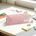 thumbnail image 4 of Star Print Patten Pencil Case,Simple Lightweight Zipper Pen Bag with Label for Home Office Daily Use, 4 of 4