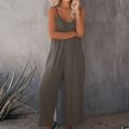 thumbnail image 3 of Monos De Tirantes Finos Body de mujer Loungewear transpirable sin mangas con bolsillos Street Style Casual Ygjytge Gris M para Mujer, 3 of 7