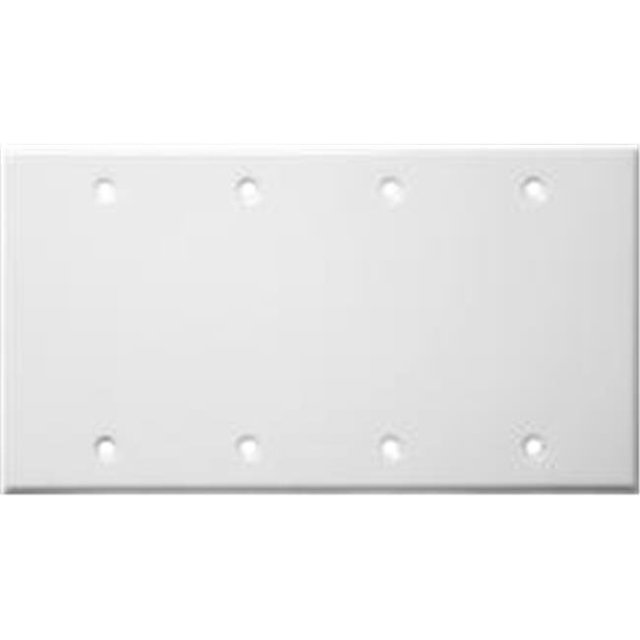 Plaques Murales Métalliques en Acier Inoxydable 4 Bandes Vierges Blanches