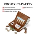 thumbnail image 3 of Billetera Blucoay Bifold Compacta de Cuero Marrón con Bloqueo RFID, 3 of 9