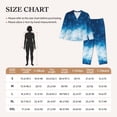 thumbnail image 4 of Pofeuu Blue Glitter Sparkles Print Womens Pajamas Set Long Sleeve Sleepwear Button Down Nightwear Soft Pj Lounge Sets Button Down Pajamas Women-Large, 4 of 7