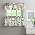 thumbnail image 6 of Colorful Small Leaves Kitchen Curtains and Valances Set-3 Piece Kitchen Curtains Sets with Valance for Windows Rod Pocket Machine Washable Kitchen Decor(54"x18"+2x27.5"x24"), 6 of 6
