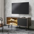 thumbnail image 2 of FITUEYES LED Mid Century Modern TV Stand for up to 85 inch 2 in 1 Entertainment Center TV Console with Storage Cabinets Media Console for Living Room,Bedroom,Yellow Light, 2 of 7