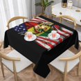 thumbnail image 1 of American Bolivian Flag Square Tablecloth Black, Stain & Wrinkle Resistant, Washable Polyester Table Cloth Funny for Holiday, Buffet Parties, and Wedding, 1 of 1