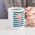 thumbnail image 6 of CafePress - Blue White Bold Stripes Hand Drawn Jellyfish Mugs - 11 oz Ceramic Mug - Novelty Coffee Tea Cup, 6 of 6