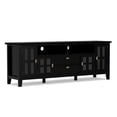 thumbnail image 4 of Artisan Solid Wood Contemporary 72 inch Wide TV Stand with Two 26 inch Wide 5 Shelf Bookcases in Black (Set of 3), 4 of 10