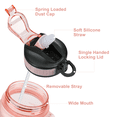 thumbnail image 2 of 32oz Motivational Water Bottles with Time Marker & Straw, Leak-proof BPA Free Non-Toxic 1L Bottle, Portable Water Jug for Fitness Sports, 2 of 7