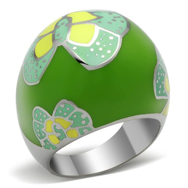 High Polished No Plating Stainless Steel Ring with No Stone, Size 5