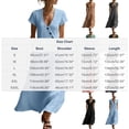 thumbnail image 4 of HVOBTTY Summer Women's Short Sleeve Mid-Length Peplum Dress V Neck Cut Modern Daily Leisure Out Wear, 4 of 5